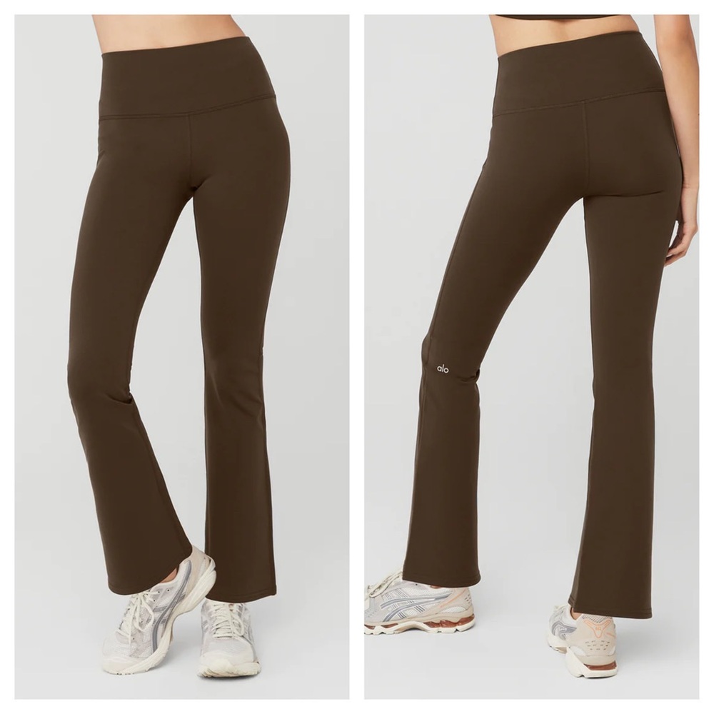 Alo Yoga Airbrush High-Waist 7/8 Bootcut Legging Espresso Brown